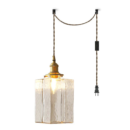Jewel Glass Brass Swag Lights