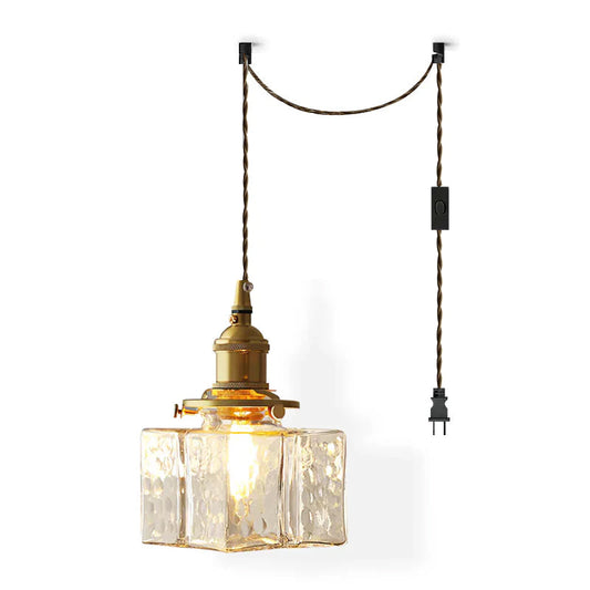 Jewel Glass Brass Swag Lights