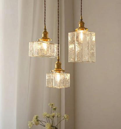 Jewel Glass Brass Swag Lights