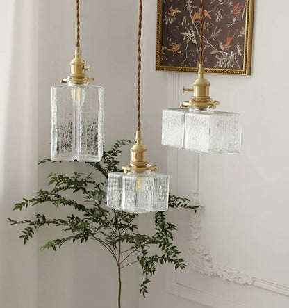 Jewel Glass Brass Swag Lights
