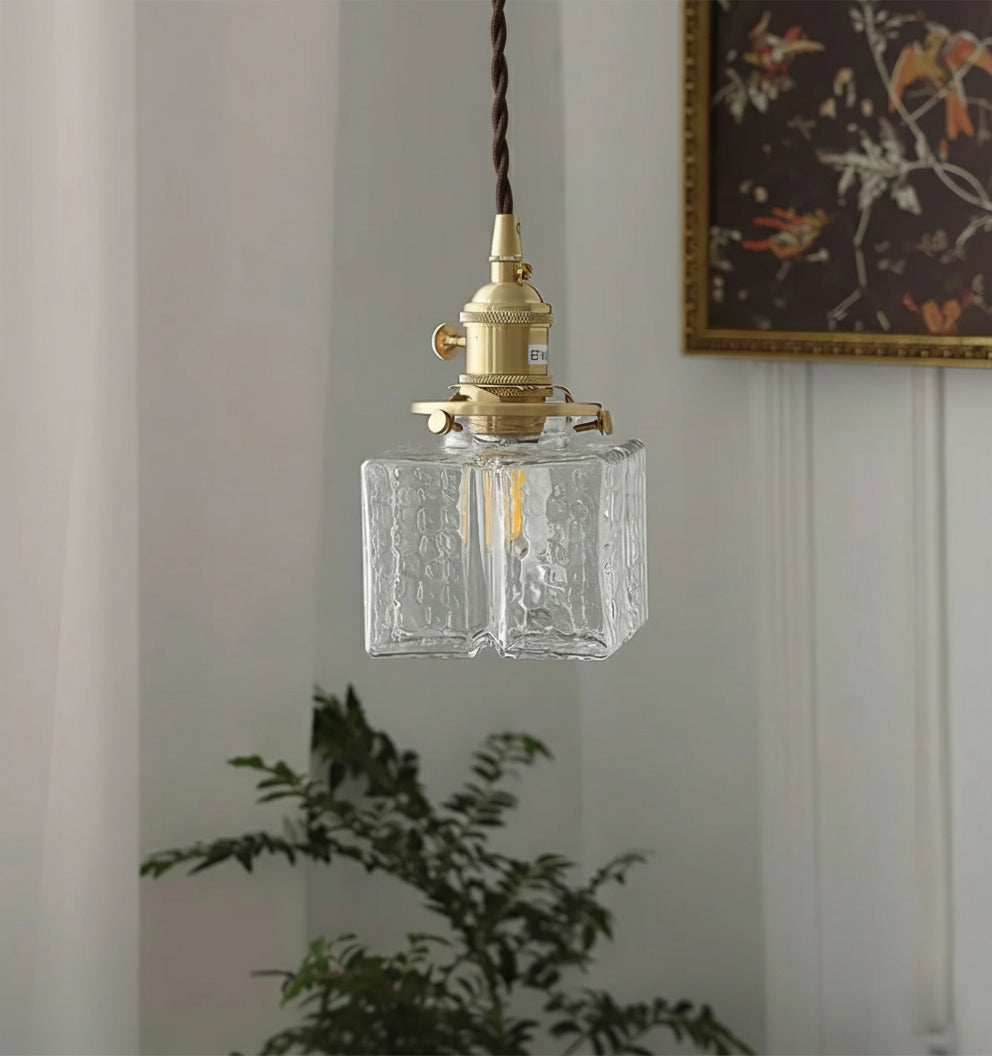 Jewel Glass Brass Swag Lights