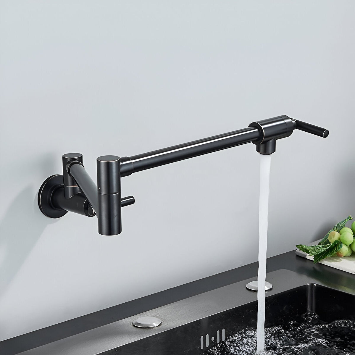 Jorstad - Wall Mounted Kitchen Faucet Modern Foldable Cold Only Pot Filler