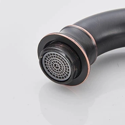 Antiqua Vessel Sink Faucet install angle — Chrome finish — Casa Norex