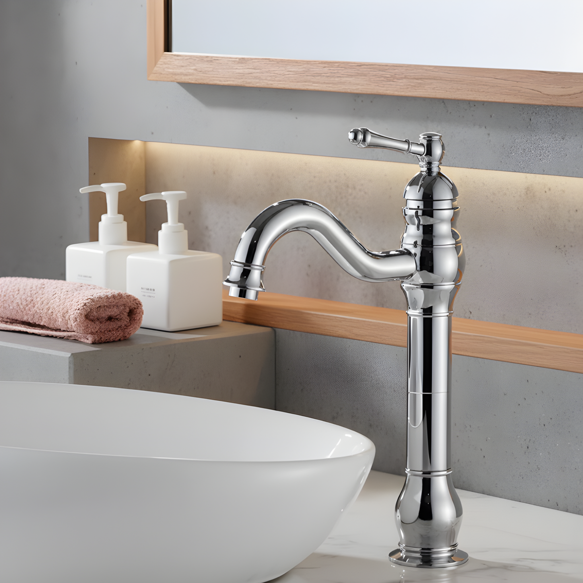Antiqua 360-Swivel Vessel Sink Faucet