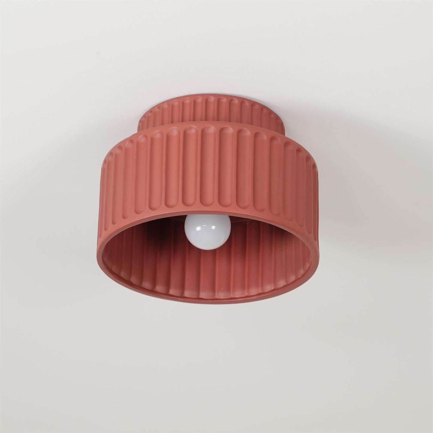 Kami ceiling lamp beige colour close-up bottom - Casa Norex