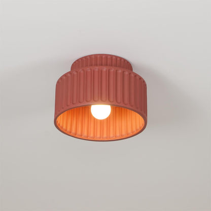 Kami pleated resin ceiling lamp 4 colors white green orange beige | Casa Norex