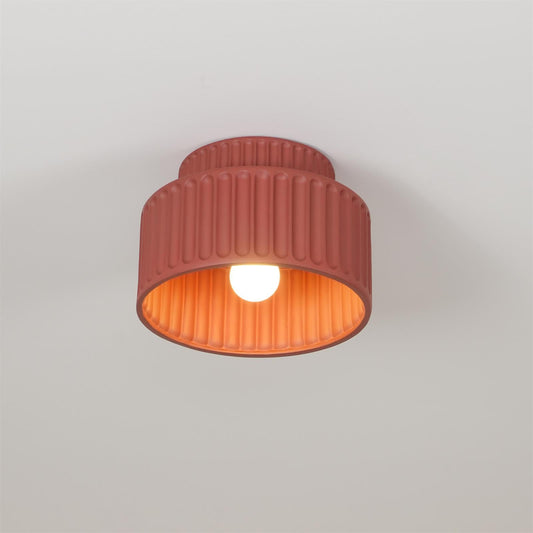 Kami pleated resin ceiling lamp 4 colors white green orange beige | Casa Norex