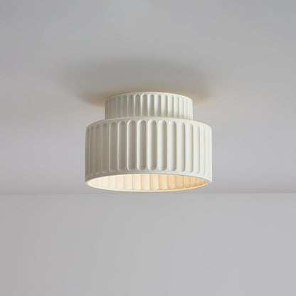 Kami resin lamp beige variant installed - Casa Norex
