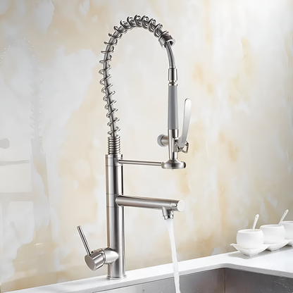 Gothenburg - Pull Down Spray Dual Handle Swivel Spout Kitchen Faucet