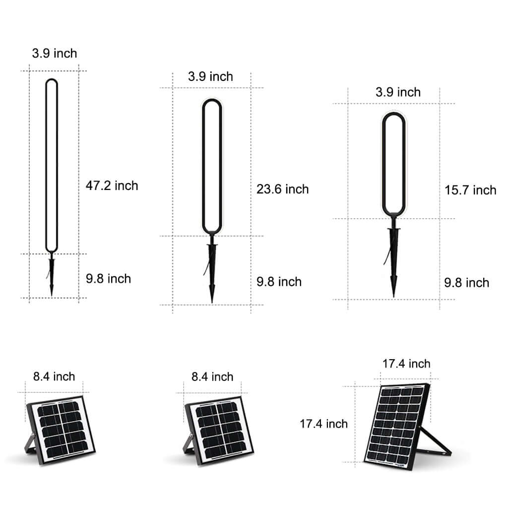 Halo Oval Ring Solar Landscape Light, product view 8