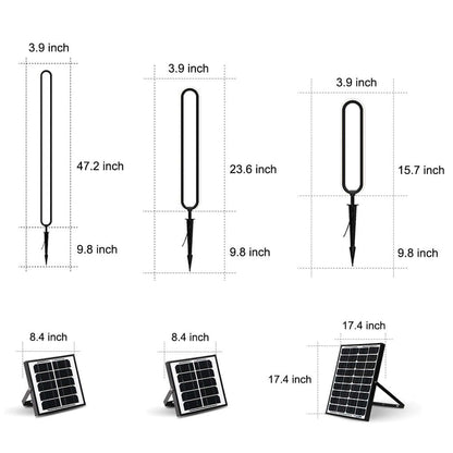 Halo Oval Ring Solar Landscape Light, product view 8
