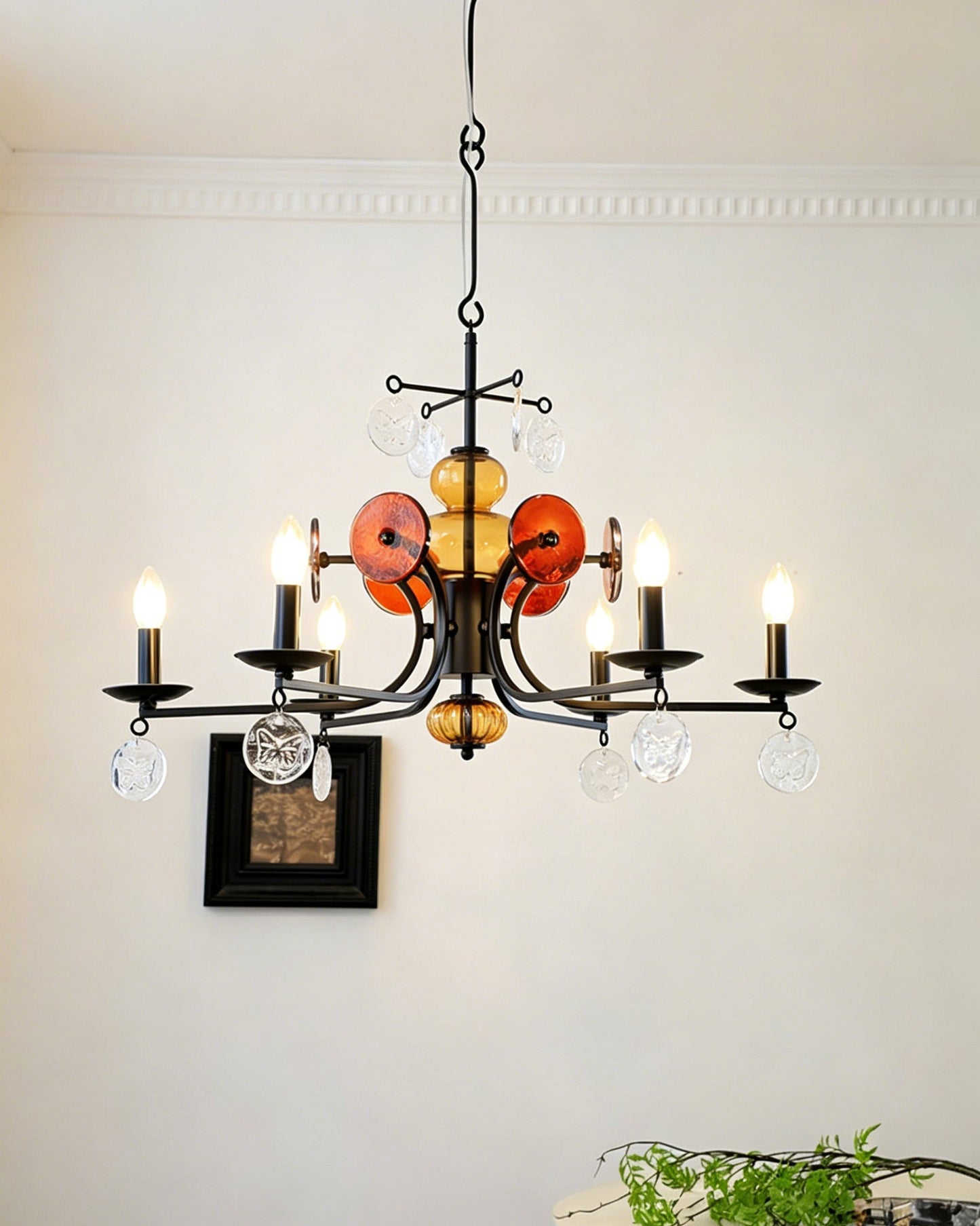Alistair Glass Candle Chandelier