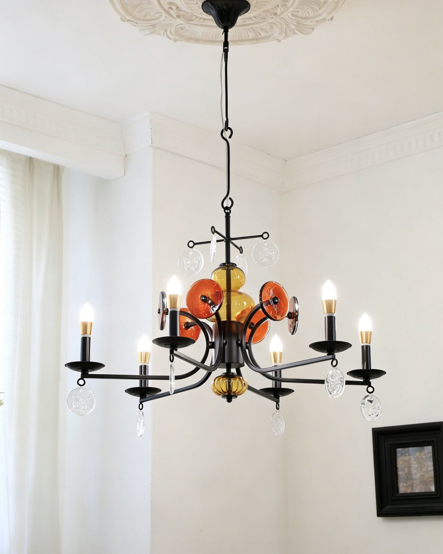 Alistair Glass Candle Chandelier