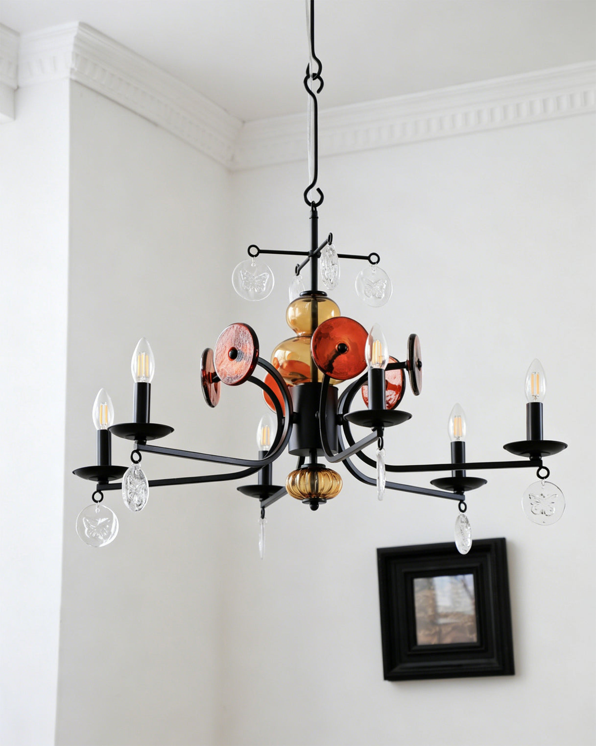 Alistair Glass Candle Chandelier