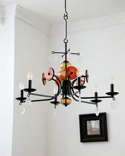 Alistair Glass Candle Chandelier