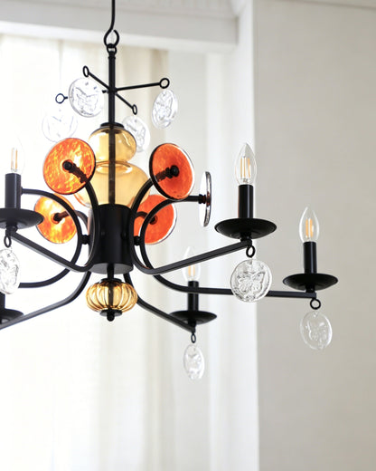 Alistair Glass Candle Chandelier