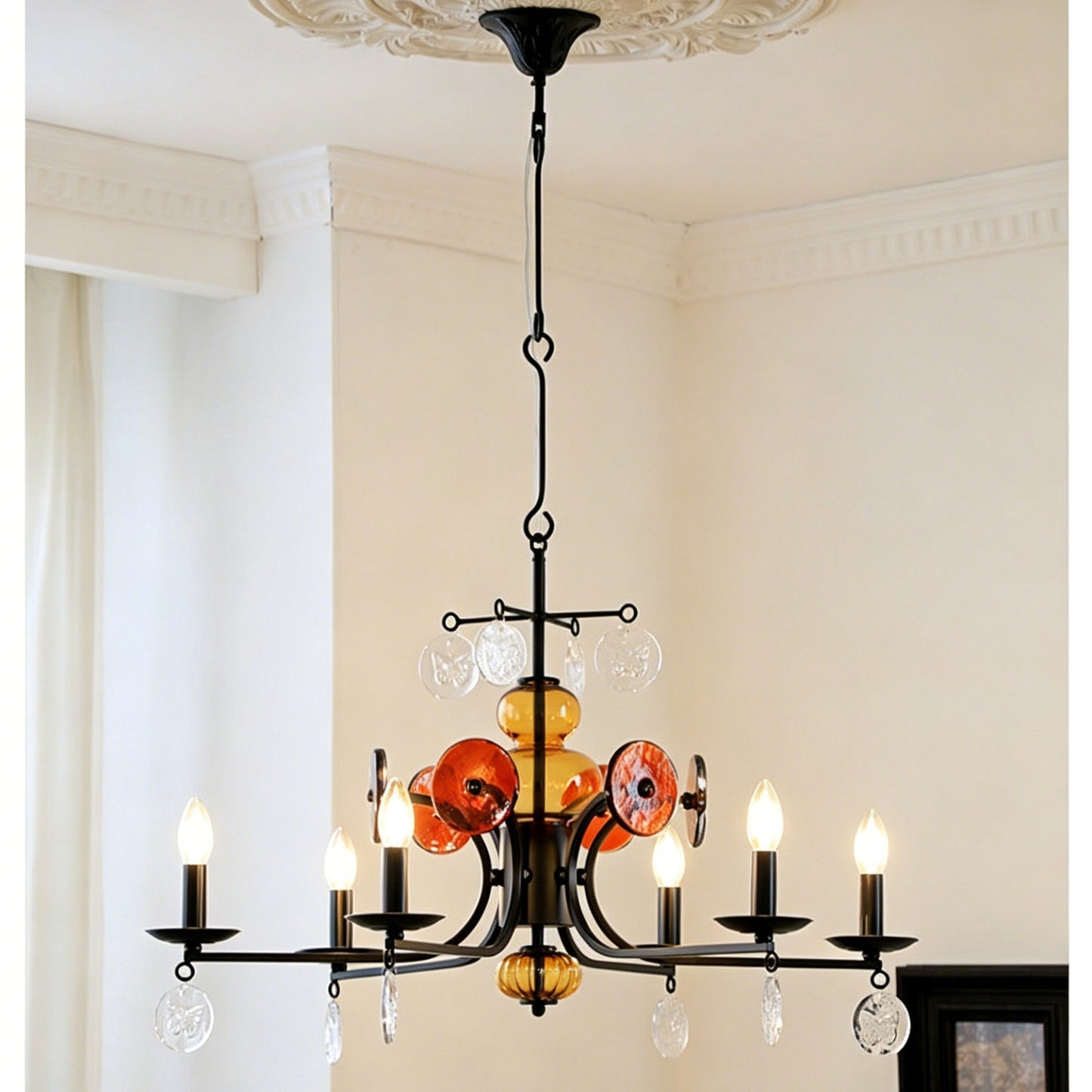 Alistair Glass Candle Chandelier