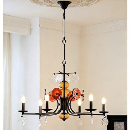 Alistair Glass Candle Chandelier