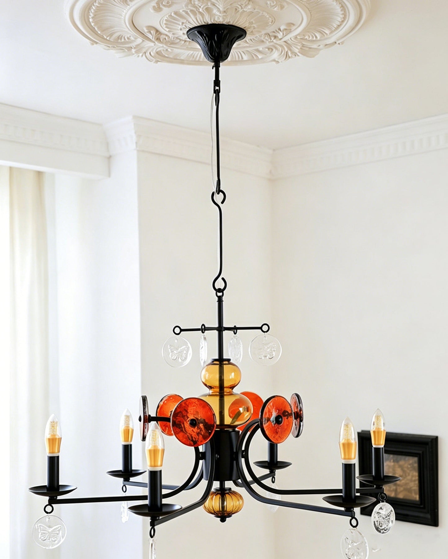 Alistair Glass Candle Chandelier