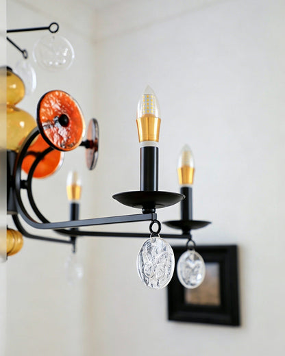 Alistair Glass Candle Chandelier