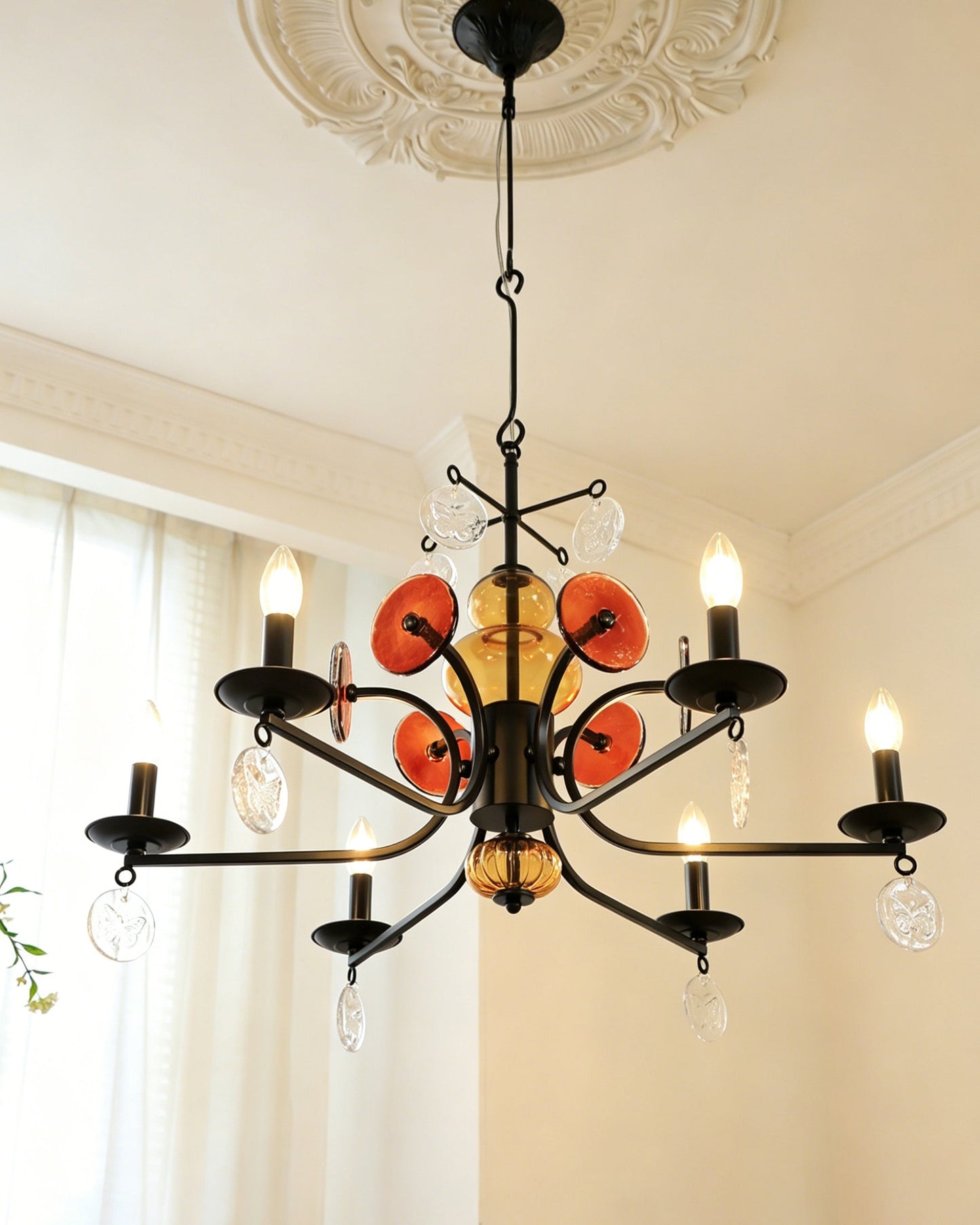 Alistair Glass Candle Chandelier