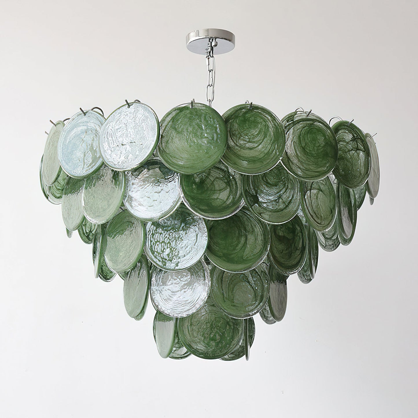 Verde Glass Disc Chandelier
