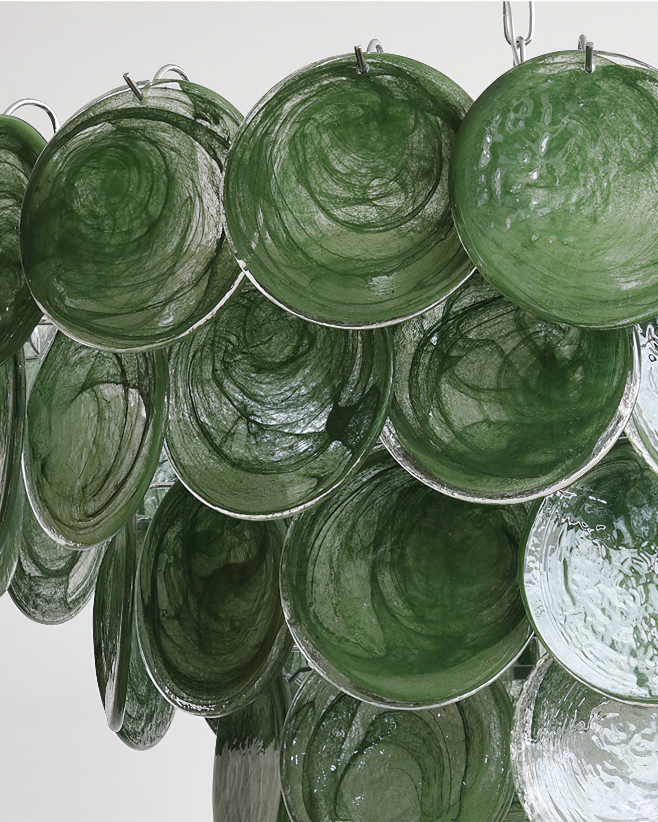 Verde Glass Disc Chandelier