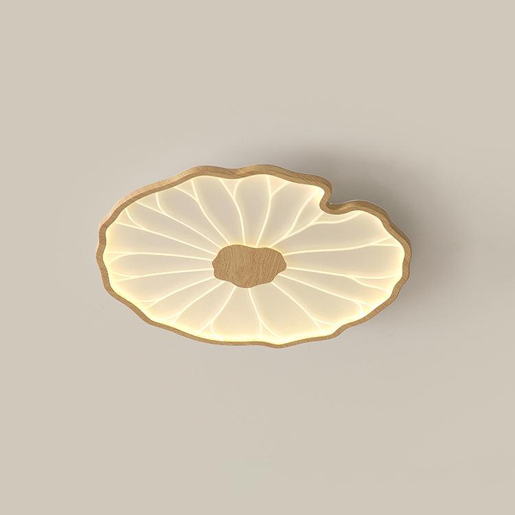 Lotus Leaf Acrylic Ceiling Lamp – 28.3" Circular Flush Mounted, Hallway Ceiling