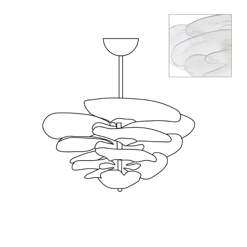 Lotus Leaf Murano Chandelier
