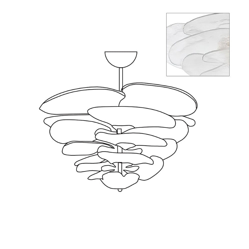 Lotus Leaf Murano Chandelier