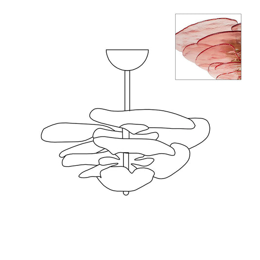 Lotus Leaf Murano Chandelier