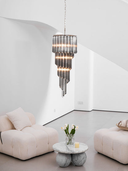 Lucente Noir Spiral Chandelier