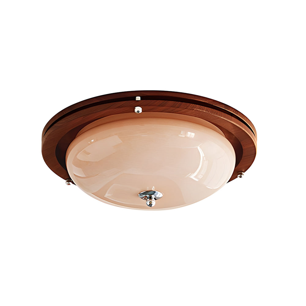 Glass dome diffuser detail - Lunaro flush mount by Casa Norex