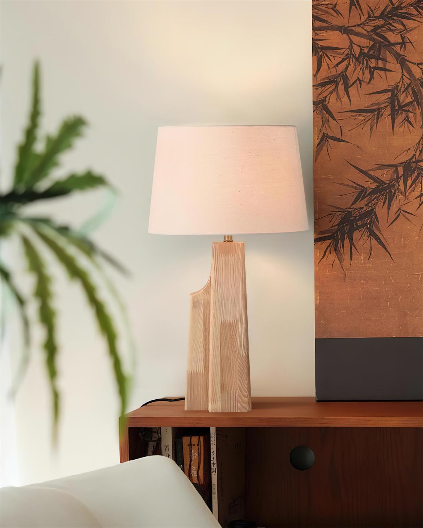 Lunet lamp white colorway - H 24.8 inch bedside lamp - Casa Norex