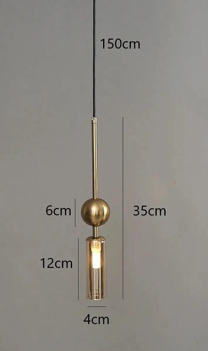 Luxora Glass Pendant Light - Nordic Hanging Light for Restaurant, Kitchen and Dining Room
