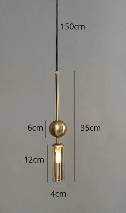 Luxora Glass Pendant Light - Nordic Hanging Light for Restaurant, Kitchen and Dining Room