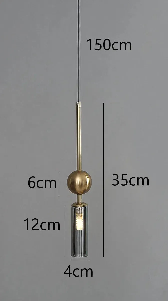 Luxora Glass Pendant Light - Nordic Hanging Light for Restaurant, Kitchen and Dining Room