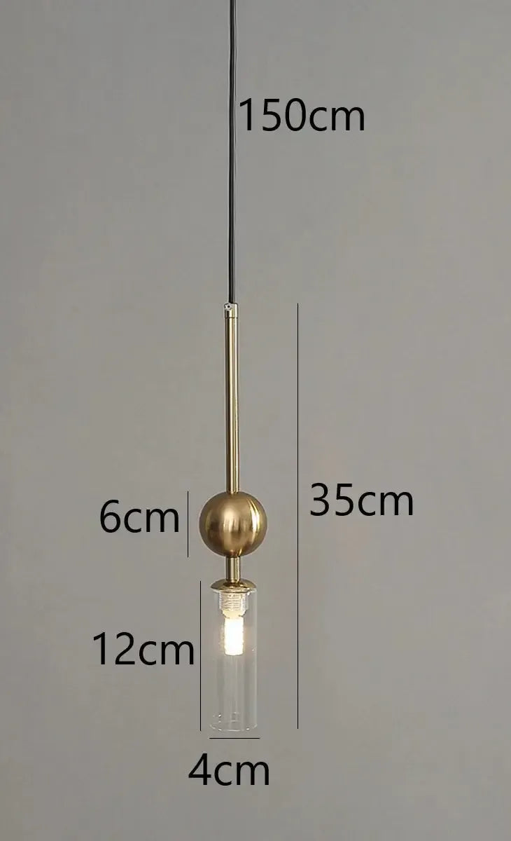 Luxora Glass Pendant Light - Nordic Hanging Light for Restaurant, Kitchen and Dining Room