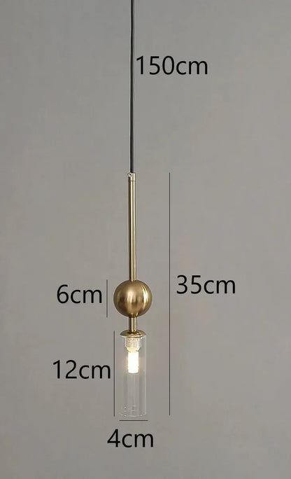 Luxora Glass Pendant Light - Nordic Hanging Light for Restaurant, Kitchen and Dining Room