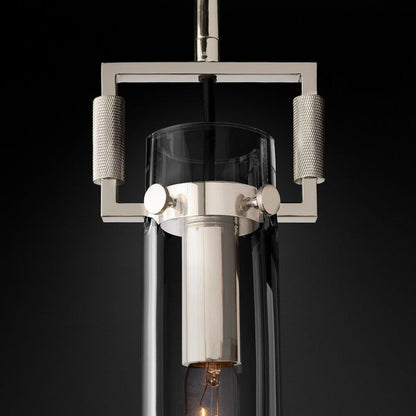 Machinist glass cylinder pendant yoke and rod detail — Casa Norex