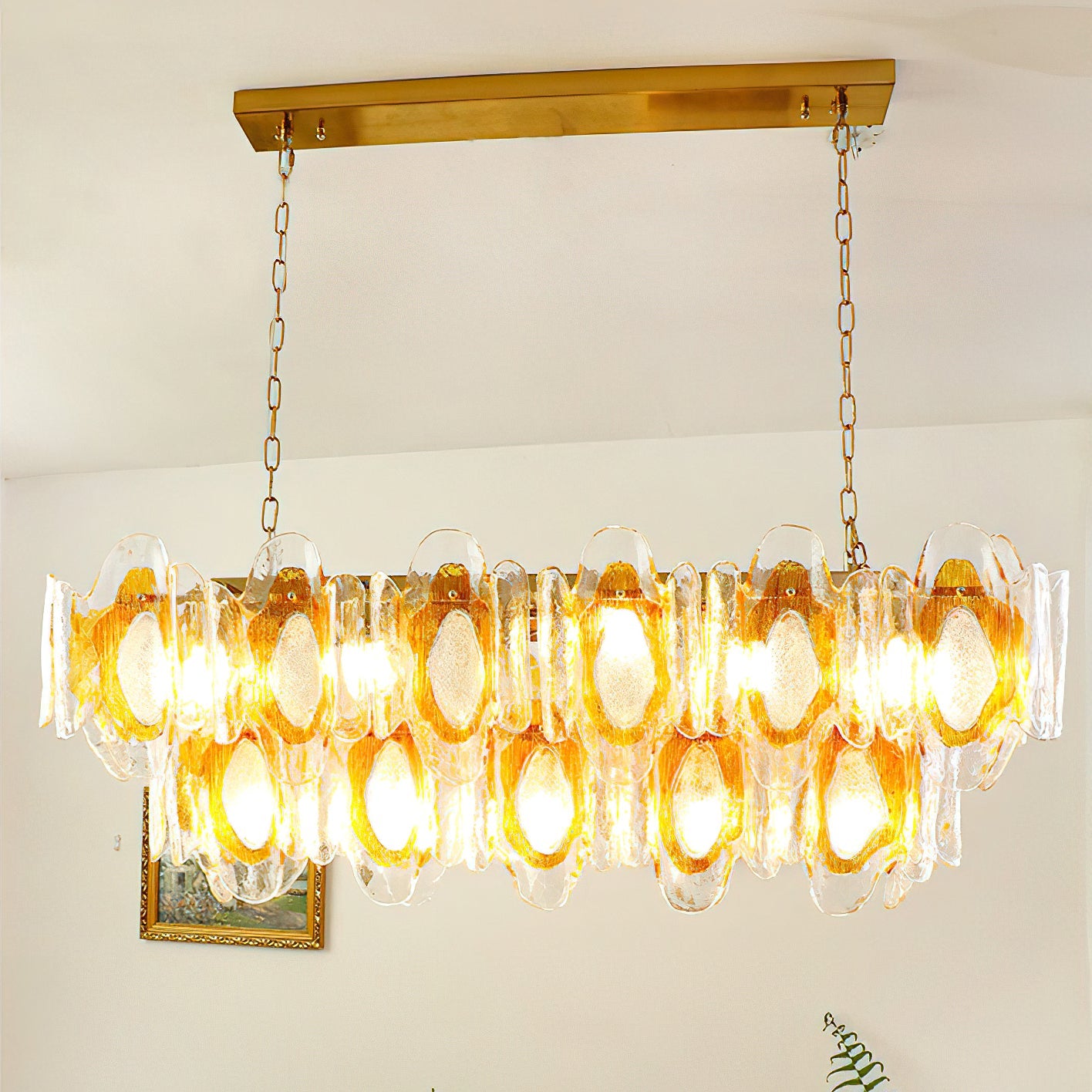 Marrina Long Glass Chandelier
