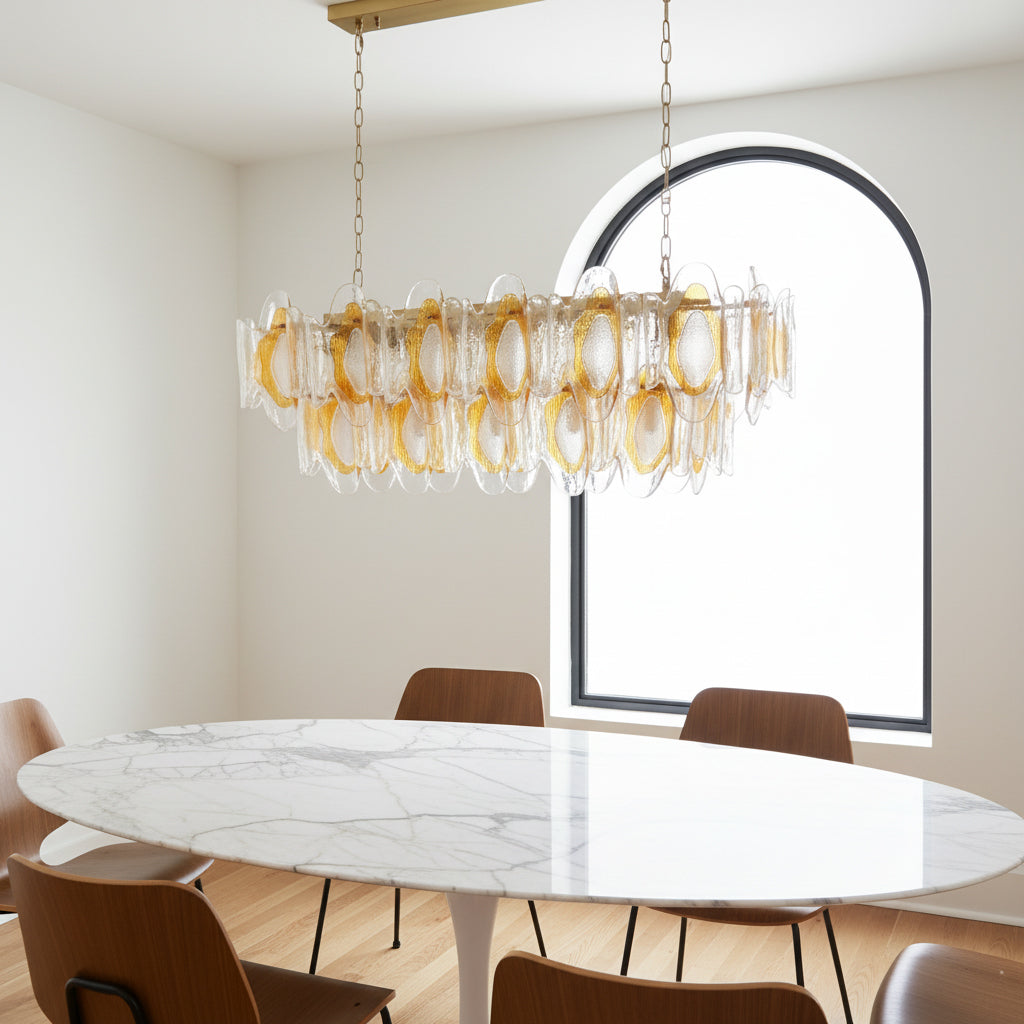 Marrina Long Glass Chandelier
