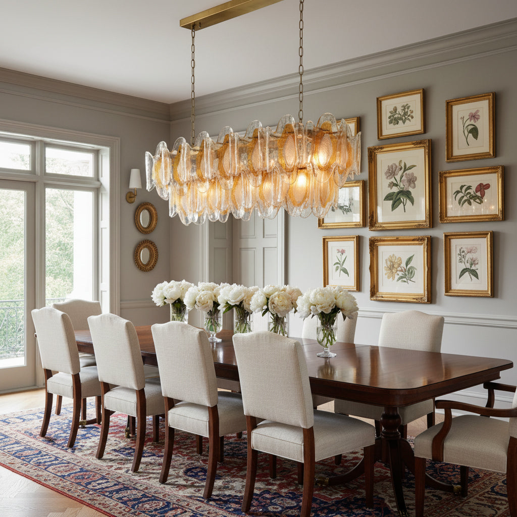 Marrina Long Glass Chandelier