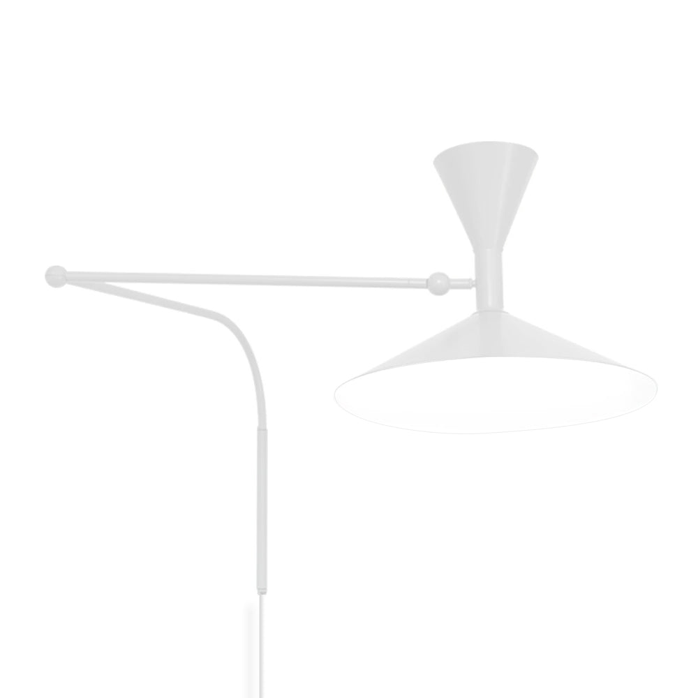 Marseille adjustable arm plug-in wall lamp 70cm reach 3 finishes | Casa Norex