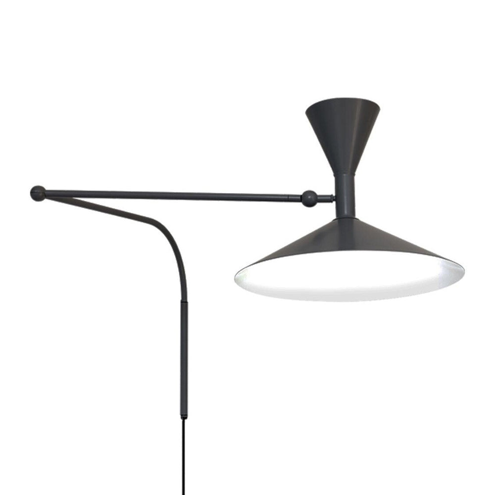 Adjustable 70cm arm close-up - Marseille plug-in wall lamp by Casa Norex