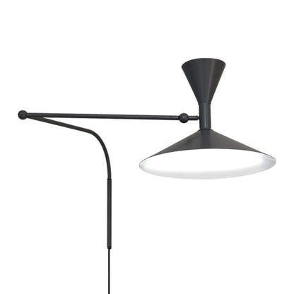 Adjustable 70cm arm close-up - Marseille plug-in wall lamp by Casa Norex