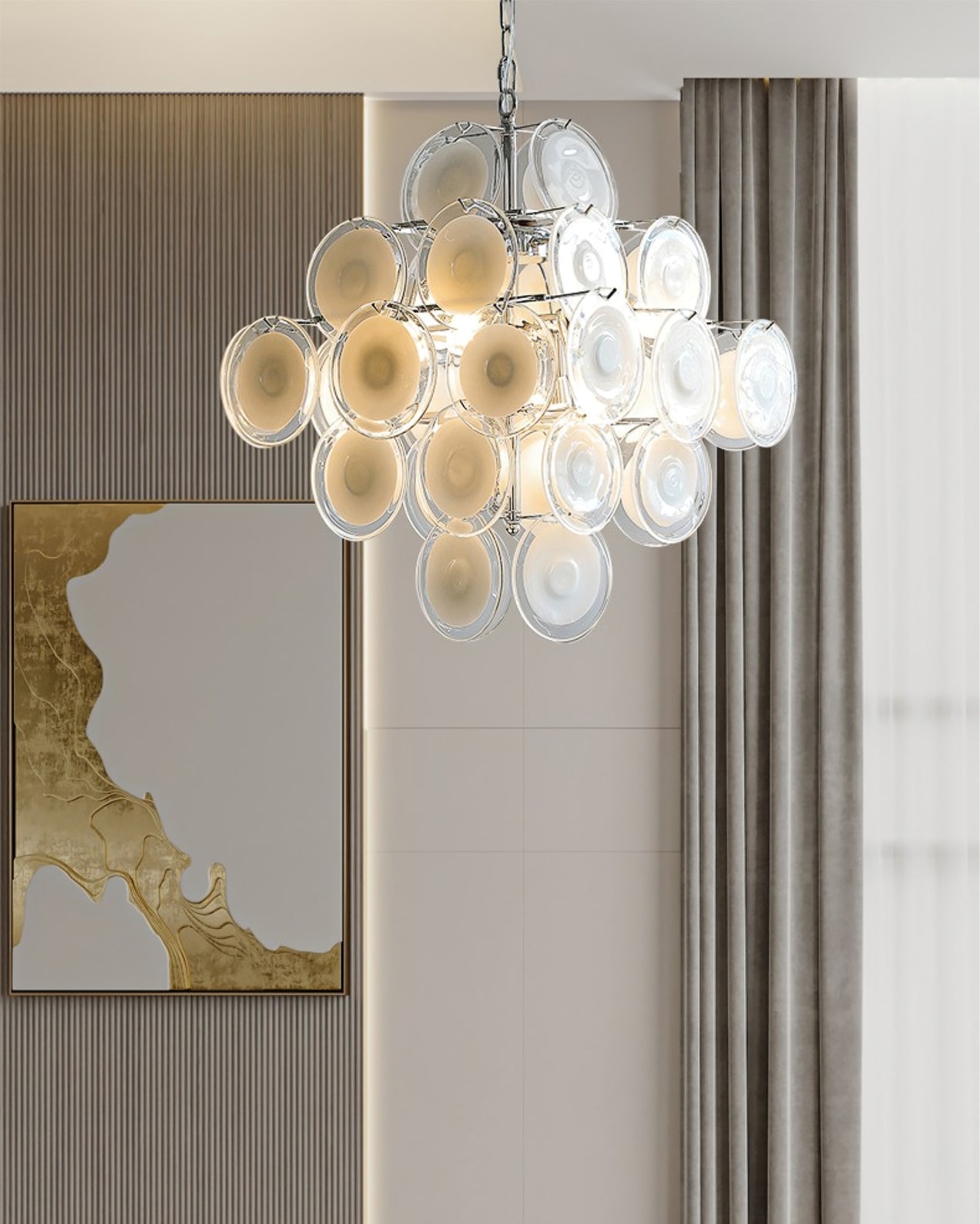 Medallion Glass Chandelier