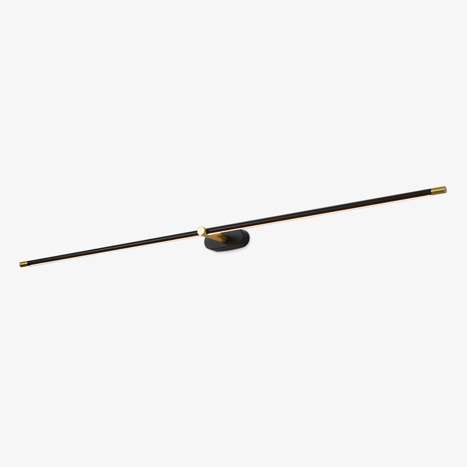 Minimalist wall lamp angle view — nickel and gold | Casa Norex