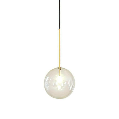 Gold globe pendant light — clear glass, electroplated finish | Casa Norex