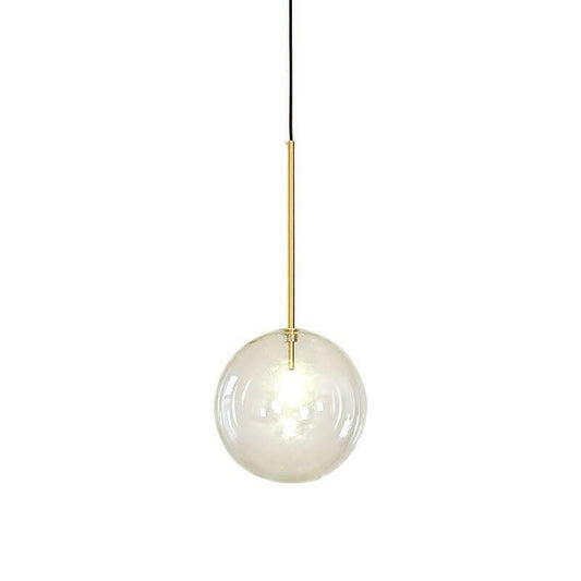 Gold globe pendant light — clear glass, electroplated finish | Casa Norex